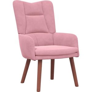 vidaXL Pink Velvet Recliner - Armchair - Modern, Comfortable, Stylish vidaXL Pink Velvet Recliner - Armchair - Modern, Comfortable, Stylish