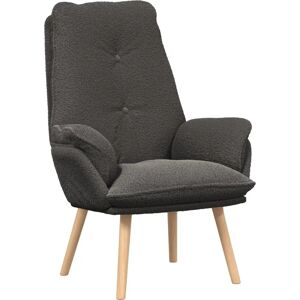 vidaXL Relaxation Armchair - Dark Grey Wool-Like Fabric - Relaxation Armchair vidaXL Relaxation Armchair - Dark Grey Wool-Like Fabric - Relaxation Armchair
