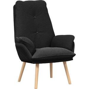 vidaXL Entspannungsstuhl Schwarzer Locken-Wollähnlicher Stoff - Relaxation Chair vidaXL Entspannungsstuhl Schwarzer Locken-Wollähnlicher Stoff - Relaxation Chair