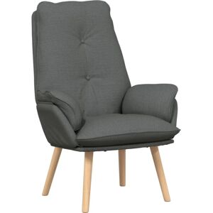 vidaXL Relaxation Chair Dark Grey Fabric - Chair vidaXL Relaxation Chair Dark Grey Fabric - Chair
