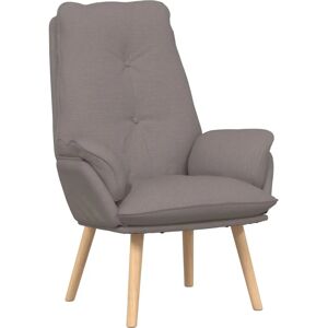 vidaXL Relaxation Chair Taupe Fabric - Relaxation Chair vidaXL Relaxation Chair Taupe Fabric - Relaxation Chair