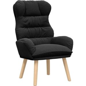 vidaXL Recliner Black Wool-like fabric Standard - Recliner Chair vidaXL Recliner Black Wool-like fabric Standard - Recliner Chair