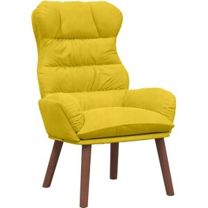 vidaXL Recliner Yellow Velvet 69 x 74 x 93 cm - Armchair vidaXL Recliner Yellow Velvet 69 x 74 x 93 cm - Armchair