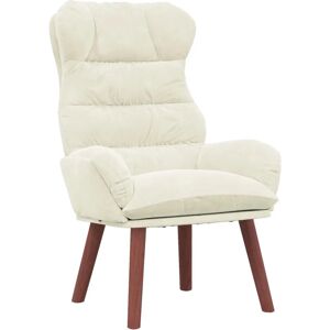 vidaXL Recliner Cream Velvet - Recliner Chair vidaXL Recliner Cream Velvet - Recliner Chair