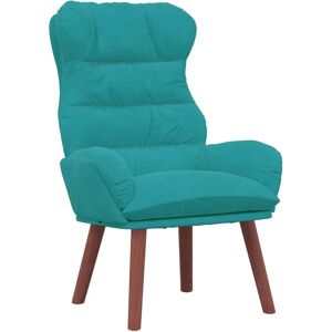 vidaXL Turquoise Velvet Recliner - Ergonomic Modern Armchair vidaXL Turquoise Velvet Recliner - Ergonomic Modern Armchair