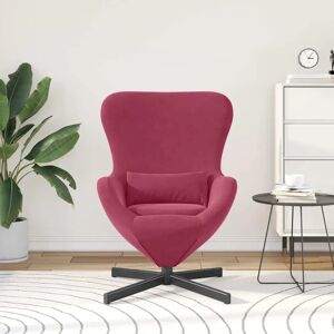 Fauteuil Oeuf en Velours Rouge VidaXL - Mobilier Salon - Publicité Fauteuil Oeuf en Velours Rouge VidaXL - Mobilier Salon - Publicité