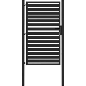 Portail de jardin avec serrure noir 100x150 cm vidaXL - Publicité Portail de jardin avec serrure noir 100x150 cm vidaXL - Publicité