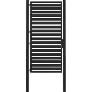 Portail de jardin avec serrure noir 100x180 cm vidaXL - Portail de jardin - Publicité Portail de jardin avec serrure noir 100x180 cm vidaXL - Portail de jardin - Publicité
