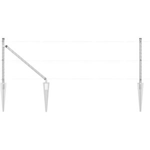 VIRAXL Fence Post Kit 13 pcs Ø32 mm 80 cm Steel Galvanized VIRAXL Fence Post Kit 13 pcs Ø32 mm 80 cm Steel Galvanized