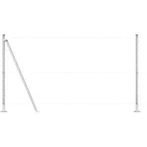 vidaXL Silver Galvanized Steel Fence Posts Set of 7 - 78.5cm vidaXL Silver Galvanized Steel Fence Posts Set of 7 - 78.5cm