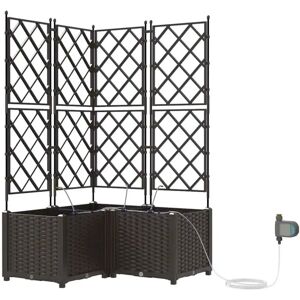 Vidaxl Jardinières avec système d'irrigation - 3 pièces - Marron - Pot de fleurs - Publicité Vidaxl Jardinières avec système d'irrigation - 3 pièces - Marron - Pot de fleurs - Publicité