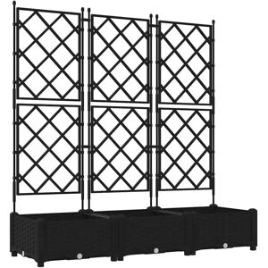 Vladex - Pot de Jardin avec Treillis - Noir - 120x40x125.5 cm - Publicité Vladex - Pot de Jardin avec Treillis - Noir - 120x40x125.5 cm - Publicité