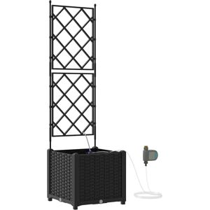 VidaXL Pot de Fleurs Noir avec Système d'Irrigation - Publicité VidaXL Pot de Fleurs Noir avec Système d'Irrigation - Publicité