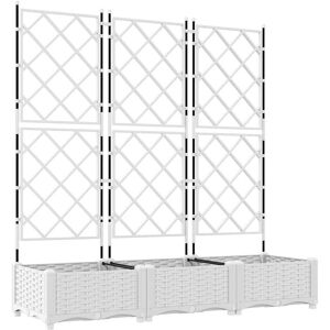 vidaXL Pot de Jardin avec Enclos 3 pcs Blanc 120x40x125.5 cm - Publicité vidaXL Pot de Jardin avec Enclos 3 pcs Blanc 120x40x125.5 cm - Publicité
