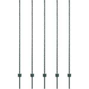 vidaXL Zaunpfosten 5 Stück U-Kanal Grün 160 cm Stahl 200 cm - Zaunpfosten vidaXL Zaunpfosten 5 Stück U-Kanal Grün 160 cm Stahl 200 cm - Zaunpfosten