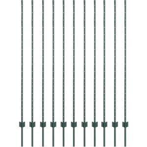 Vidaxl Metalen U-vormige Schuttingpalen - Groen - 160cm Vidaxl Metalen U-vormige Schuttingpalen - Groen - 160cm