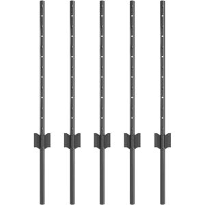 vidaXL Gitterstolper 5 Stykker U-Channel Grå - Gitterstolper vidaXL Gitterstolper 5 Stykker U-Channel Grå - Gitterstolper