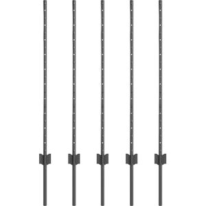 vidaXL Poste de cercado en U 10 piezas gris acero 100/140cm vidaXL Poste de cercado en U 10 piezas gris acero 100/140cm