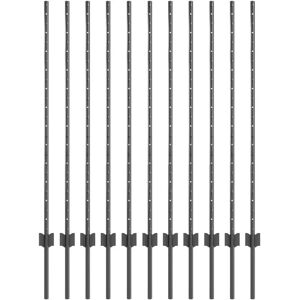 vidaXL Fence Post U-Channel Grey - Fence Post vidaXL Fence Post U-Channel Grey - Fence Post