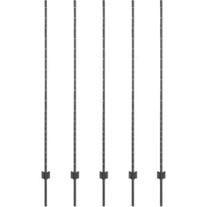 vidaXL Fence Post 10 Pieces U-Channel Grey - Fence Post vidaXL Fence Post 10 Pieces U-Channel Grey - Fence Post