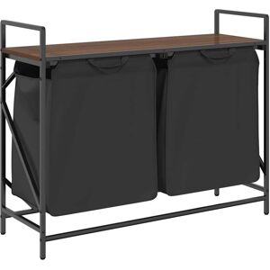 vidaXL Laundry Basket - Brown oak look - 2 compartments - Laundry Basket vidaXL Laundry Basket - Brown oak look - 2 compartments - Laundry Basket