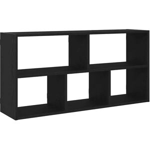 vidaXL Wall Shelf Black Oak 100x25x50 cm Engineered Wood - Wall Shelf vidaXL Wall Shelf Black Oak 100x25x50 cm Engineered Wood - Wall Shelf