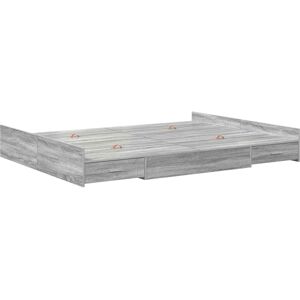 Vidaxl Modern Bed 140x200cm - Storage & Solid Wood Vidaxl Modern Bed 140x200cm - Storage & Solid Wood