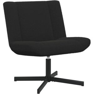 vidaXL Black Fabric Accent Chair - Medium Swivel - Living Room vidaXL Black Fabric Accent Chair - Medium Swivel - Living Room