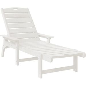 VIDAXL Outdoor Loungers - Adjustable Backrest - Set of 2 - White - Garden Furniture VIDAXL Outdoor Loungers - Adjustable Backrest - Set of 2 - White - Garden Furniture