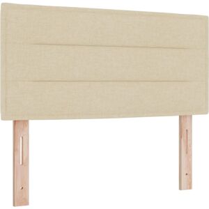 vidaXL Hodegavl Lines Design Creme - Hodegavel til soverom - 80 x 7 x 78/88 cm vidaXL Hodegavl Lines Design Creme - Hodegavel til soverom - 80 x 7 x 78/88 cm
