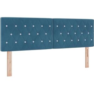 vidaXL Mørkeblåt Fløjl Hovedgærde - 140cm, Justerbar, 72x40x7cm vidaXL Mørkeblåt Fløjl Hovedgærde - 140cm, Justerbar, 72x40x7cm