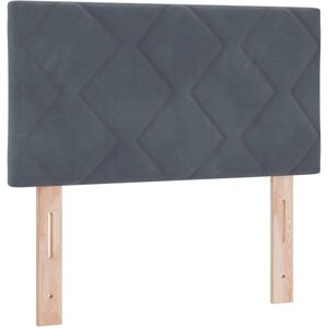 vidaXL Kopfteil mit Diamantmuster Dunkelgrau 80 cm Samt - Kopfteil vidaXL Kopfteil mit Diamantmuster Dunkelgrau 80 cm Samt - Kopfteil