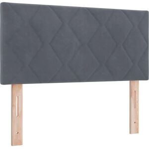 Tête de lit gris foncé avec motif de blocs de diamants - 90 cm Velours - Publicité Tête de lit gris foncé avec motif de blocs de diamants - 90 cm Velours - Publicité