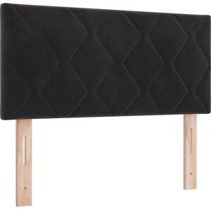 vidaXL Zwart fluwelen hoofdbord - 90cm - Diamond Block ontwerp - Slaapkamermeubel vidaXL Zwart fluwelen hoofdbord - 90cm - Diamond Block ontwerp - Slaapkamermeubel