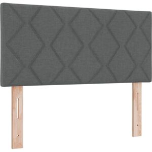 vidaXL Hodegavl med diamantblokker i mørk grå - Hodegavl, Stoff, Moderne vidaXL Hodegavl med diamantblokker i mørk grå - Hodegavl, Stoff, Moderne