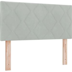 vidaXL Kopfteil - 100 cm Hellgrau Samt Chevron vidaXL Kopfteil - 100 cm Hellgrau Samt Chevron