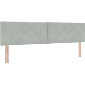 vidaXL Kopfteil - Diamantblock-Design, 180 cm, Hellgrau Samt vidaXL Kopfteil - Diamantblock-Design, 180 cm, Hellgrau Samt