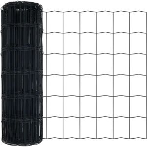 Vidaxl Gray Metal Modern PVC Coated Iron Garden Fence - Fence Vidaxl Gray Metal Modern PVC Coated Iron Garden Fence - Fence