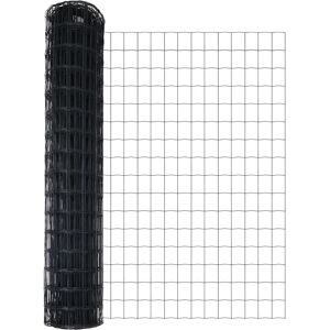 Vidaxl Gray PVC Coated Durable Iron Fence - 10x1.4 M Vidaxl Gray PVC Coated Durable Iron Fence - 10x1.4 M