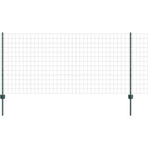 vidaXL Garden Fence Set - Green Powder Coated Steel 10 x 1 m vidaXL Garden Fence Set - Green Powder Coated Steel 10 x 1 m