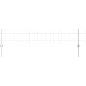 vidaXL Euro Fence with 5 U Post Silver - Fence vidaXL Euro Fence with 5 U Post Silver - Fence