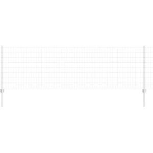 vidaXL Galvanized Steel Garden Fence Set 25x0,8m vidaXL Galvanized Steel Garden Fence Set 25x0,8m