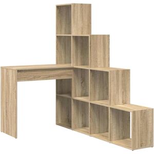 Vidaxl Hoekbureau Bruin van Hout - Kantoor Meubilair Vidaxl Hoekbureau Bruin van Hout - Kantoor Meubilair