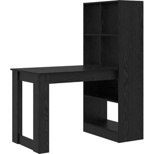 Vidaxl Svart Skrivebord 122x67x145 Cm - Skrivebord Vidaxl Svart Skrivebord 122x67x145 Cm - Skrivebord