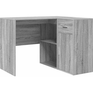 Vidaxl Grått Hjørnebord med Oppbevaringsplass Vidaxl Grått Hjørnebord med Oppbevaringsplass