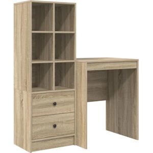 Vidaxl Desk With Storage Sonoma Oak Engineered Wood - Desk Vidaxl Desk With Storage Sonoma Oak Engineered Wood - Desk