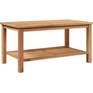 VidaXL Teak Wood Coffee Table - Modern Rectangular Design - Outdoor & Indoor VidaXL Teak Wood Coffee Table - Modern Rectangular Design - Outdoor & Indoor