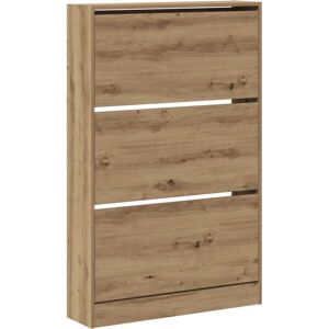 Vidaxl Artisan Oak Shoe Cabinet - 80x21x125.5 cm - Modern Storage Vidaxl Artisan Oak Shoe Cabinet - 80x21x125.5 cm - Modern Storage