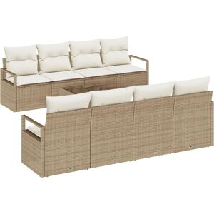 Beige Garden Sofa Set - 4 Seats, Modular, Weatherproof - Garden Furniture Beige Garden Sofa Set - 4 Seats, Modular, Weatherproof - Garden Furniture