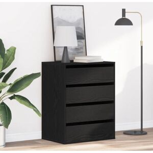 Vidaxl - Commode en Chêne Noir 60x41x76 cm Bois Élaboré Vidaxl - Commode en Chêne Noir 60x41x76 cm Bois Élaboré